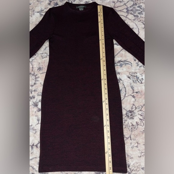 French Connection Sweeter Long Sleeve Mini Dress in Evening Wine Size Small - Picture 6 of 7
